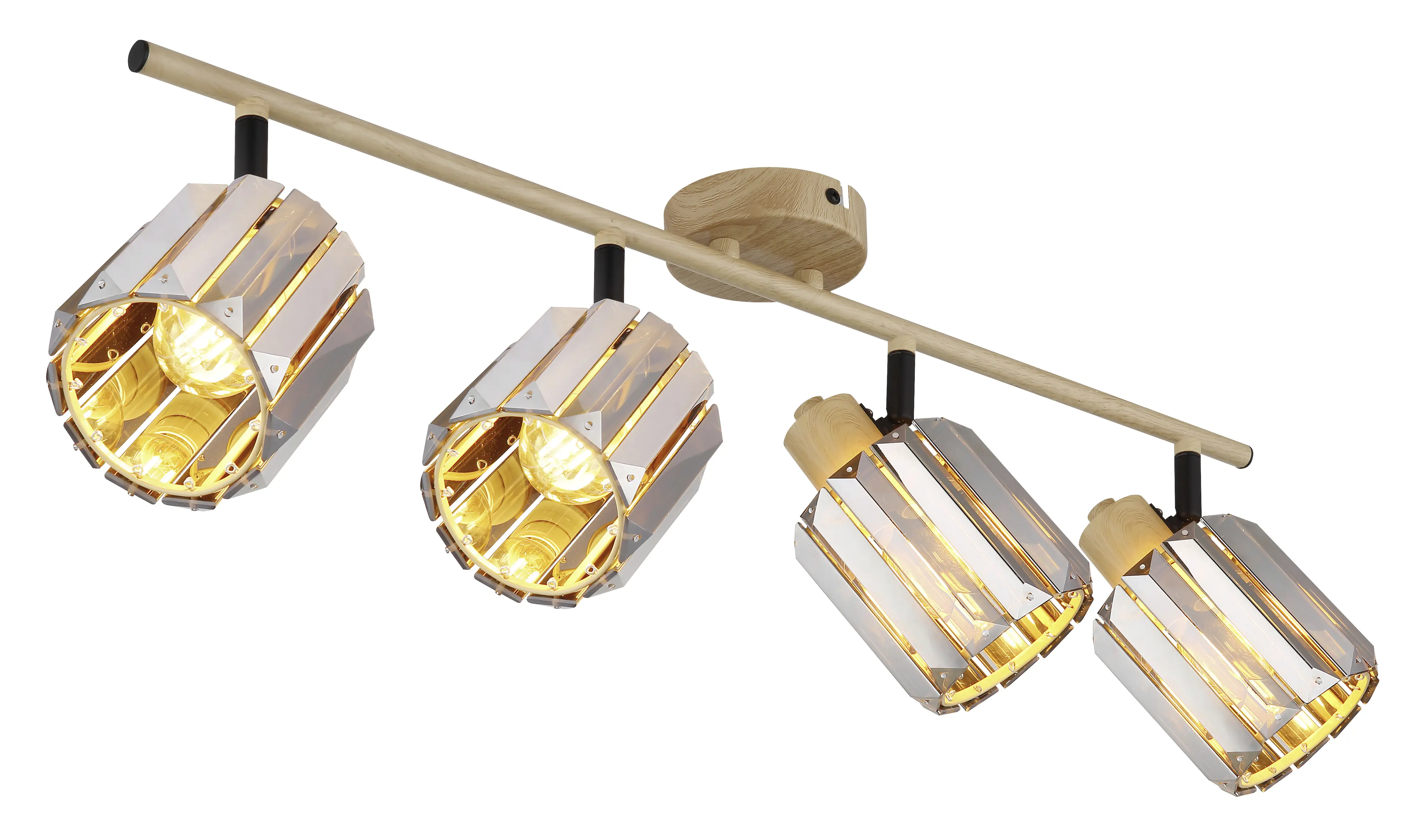 Globo Deckenstrahler Run 64 cm holzoptik