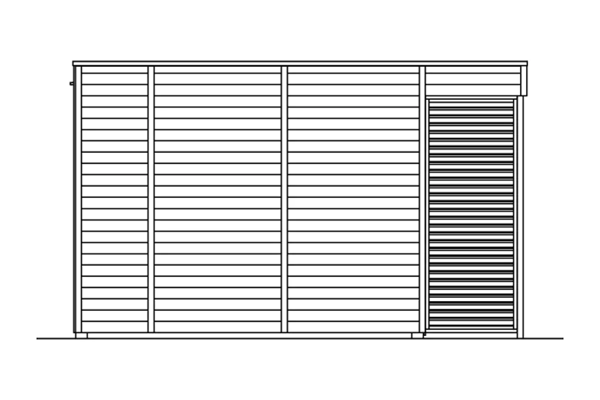 SKAN HOLZ Gartenhaus Tokio 2 340 x 340 cm natur mit Fußboden, einschalig