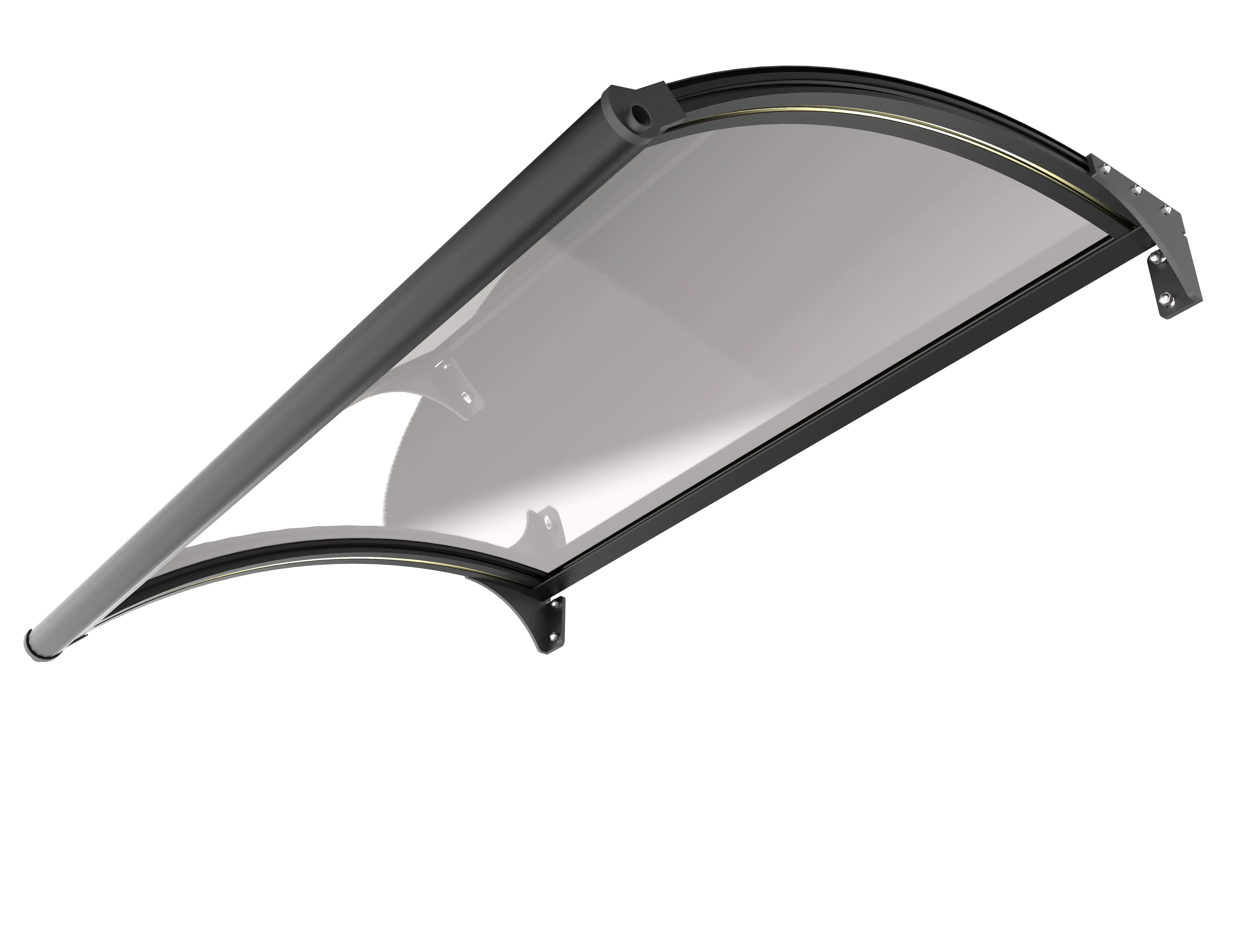 Primaster LED Vordach Marseille 150 x 100 x 11,2 cm, schwarz