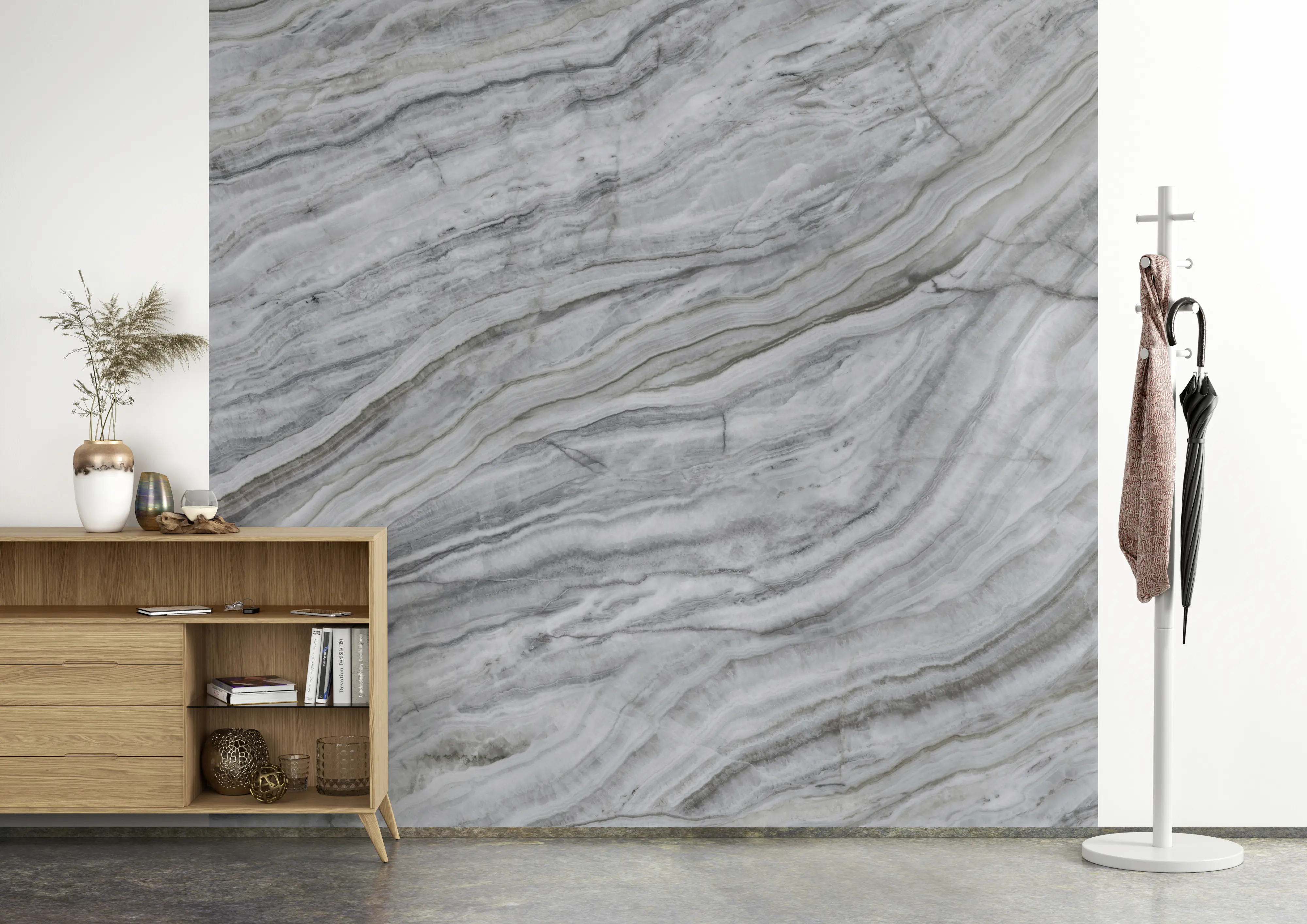 Rasch Vlies Fototapete 364538 Grau-Mittelgrau Muster & Motive 3 m x 3,18 m