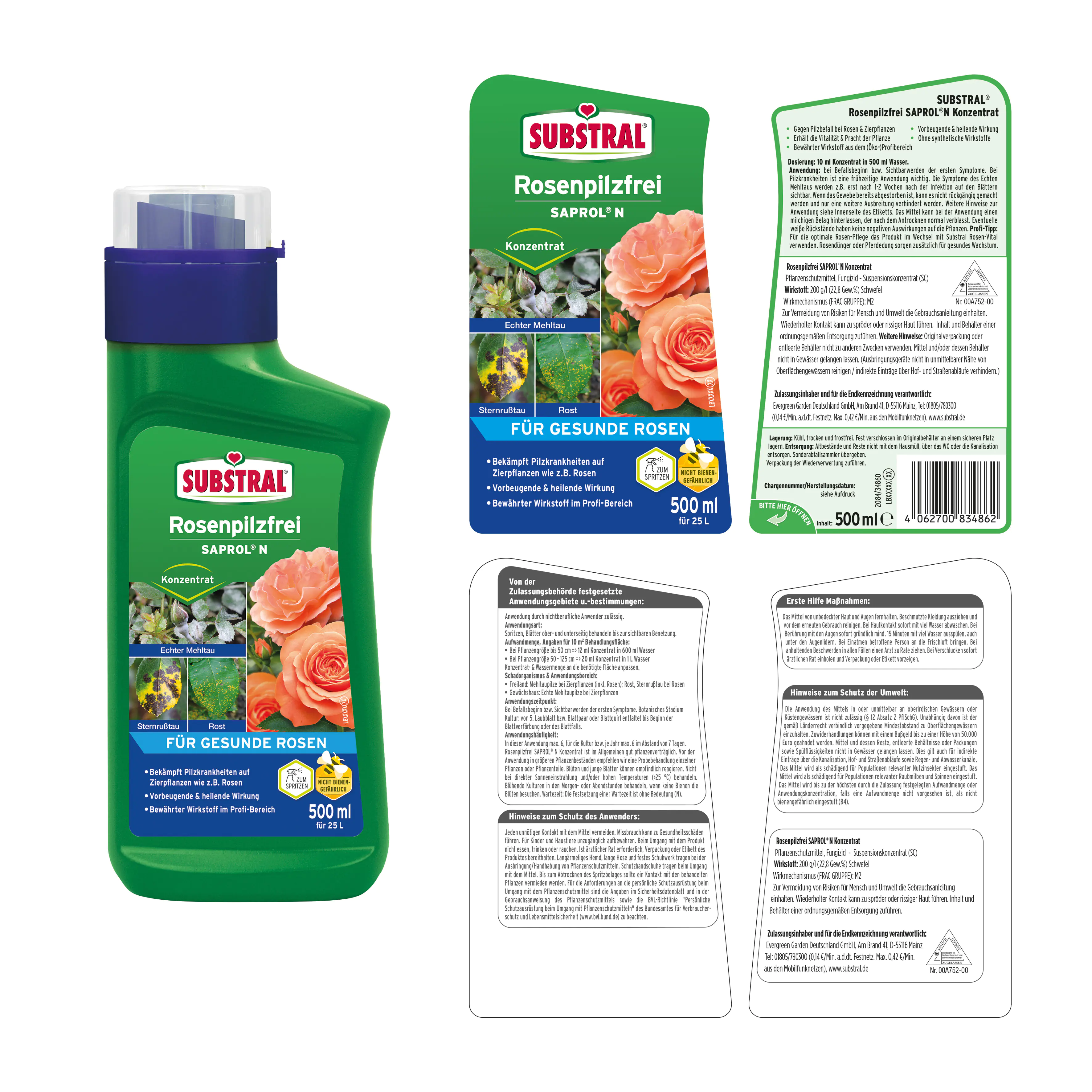 Substral Celaflor Rosenpilzfrei Saprol Konzentrat 500 ml