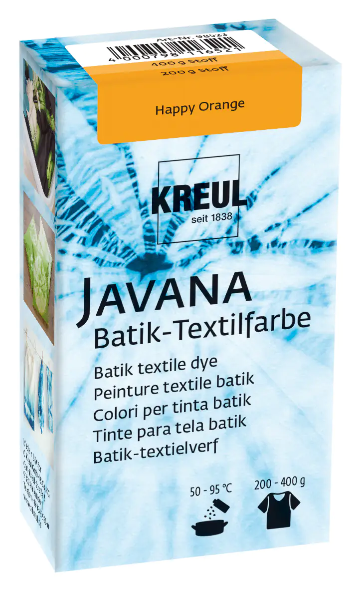 Kreul Javana Batik-Textilfarbe Happy Orange, 70 g