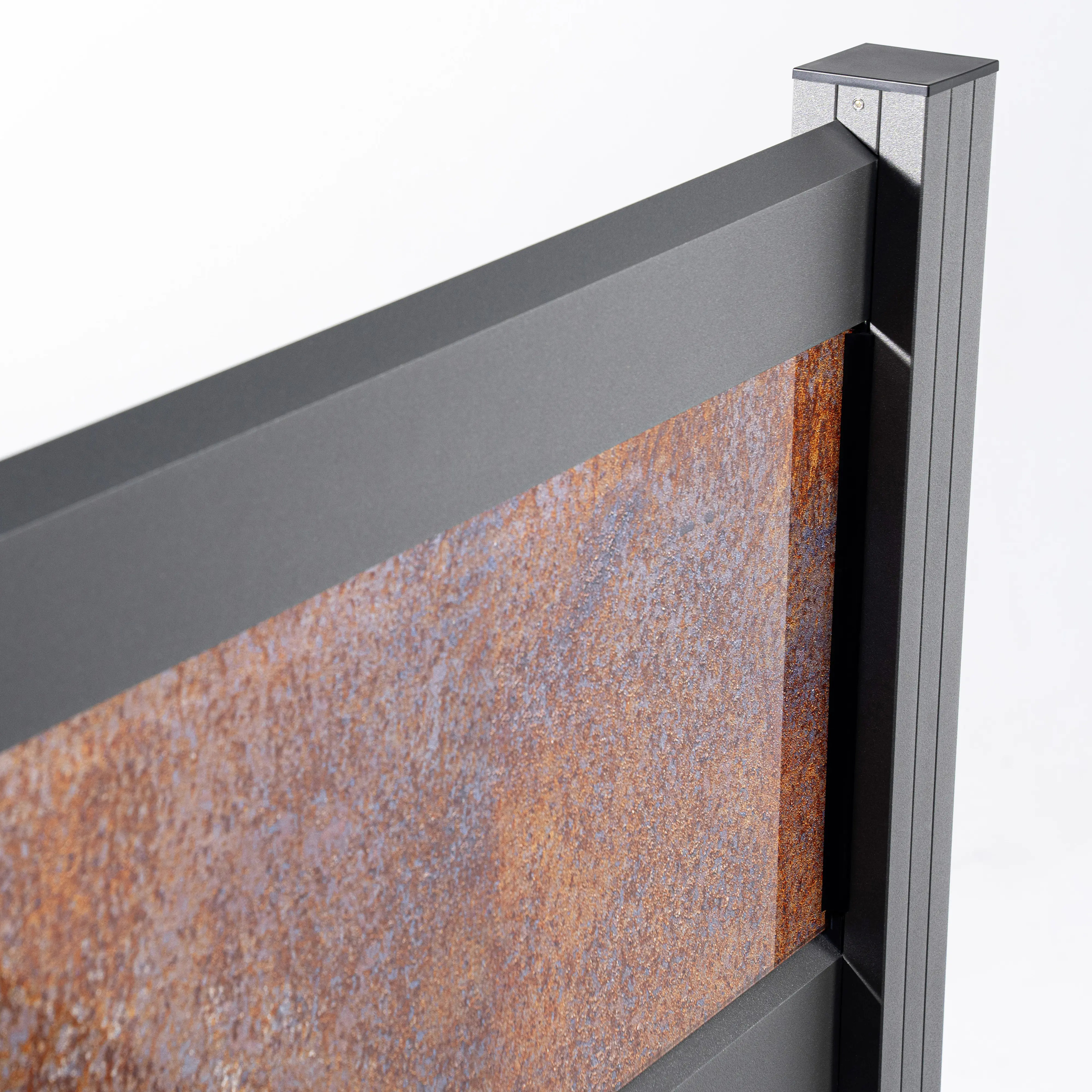 Ambiente Alu-Zaun Erweiterungsset Rhombus MINI 187 x 184,2 cm grau 