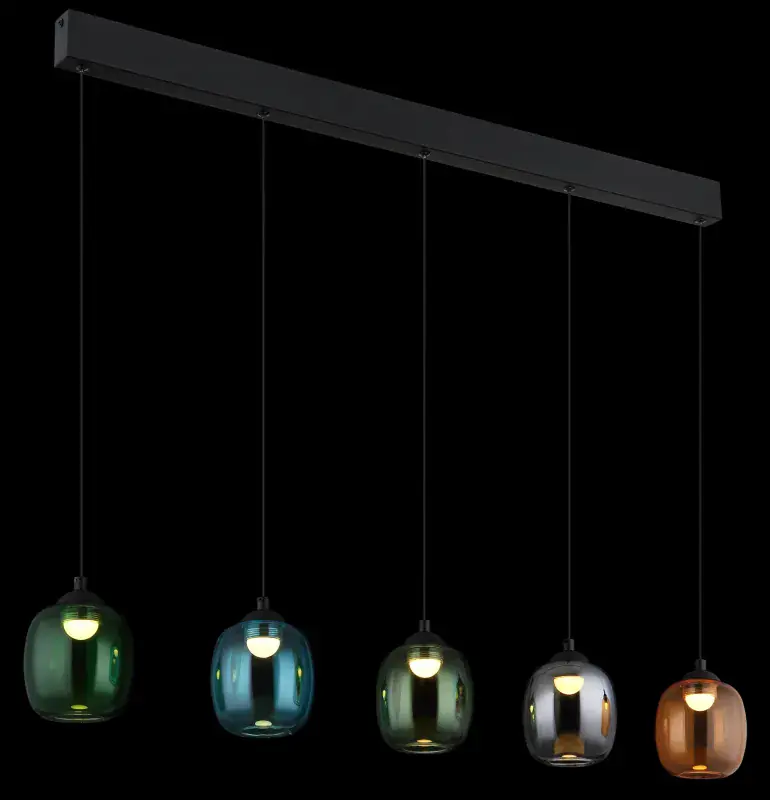 Globo Hängeleuchte Minara 27W 102 x 150 cm L x H schwarz matt warmweiß