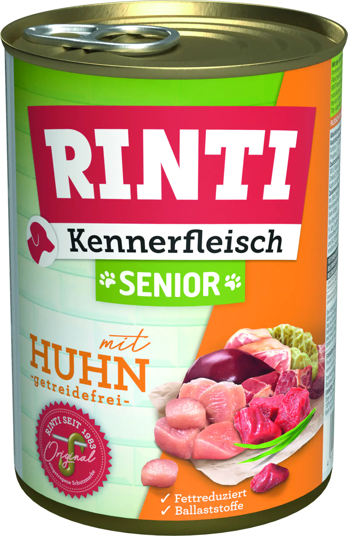 Rinti Kennerfleisch Hundenassfutter Senior 400 g Huhn bei Kartonabnahme Rinti Kennerfleisch Hundenassfutter Senior 400 g Huhn bei Kartonabnahme