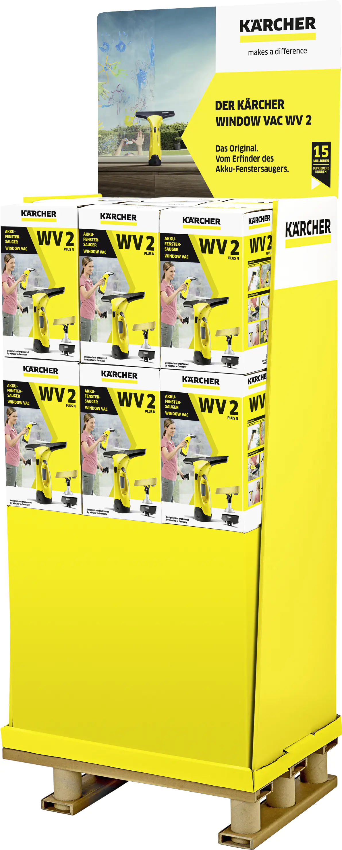 Kärcher Fenstersauger WV 2 Plus N für bis zu 35 Fenster pro Ladung