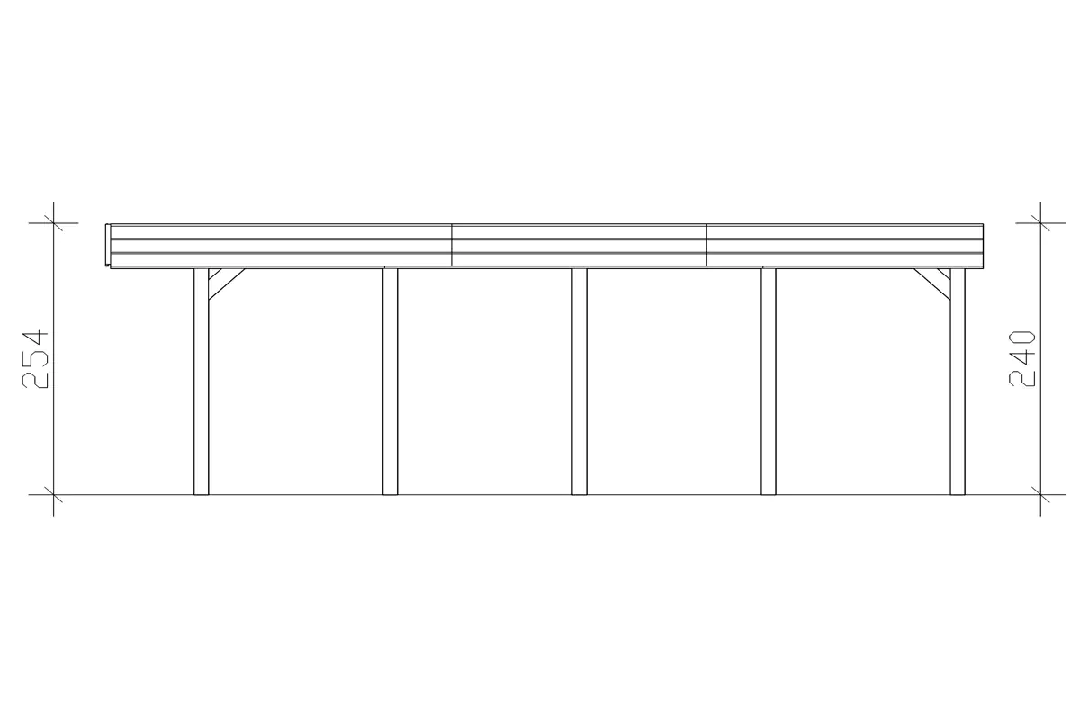 4018211033898_04 SKAN HOLZ Carport Friesland 557 x 708 cm mit EPDM-Dach