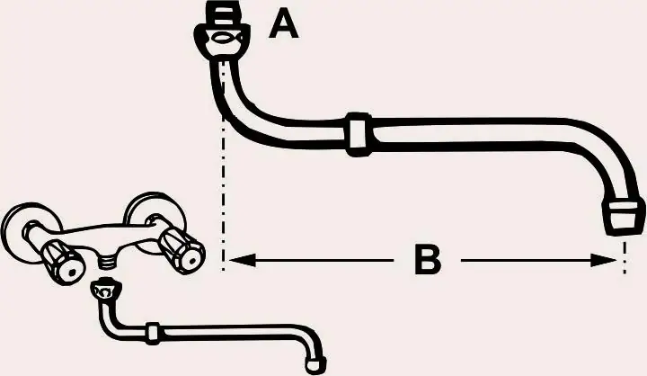 Cornat Rohrauslauf S-Form 27 - 44 cm verchromt