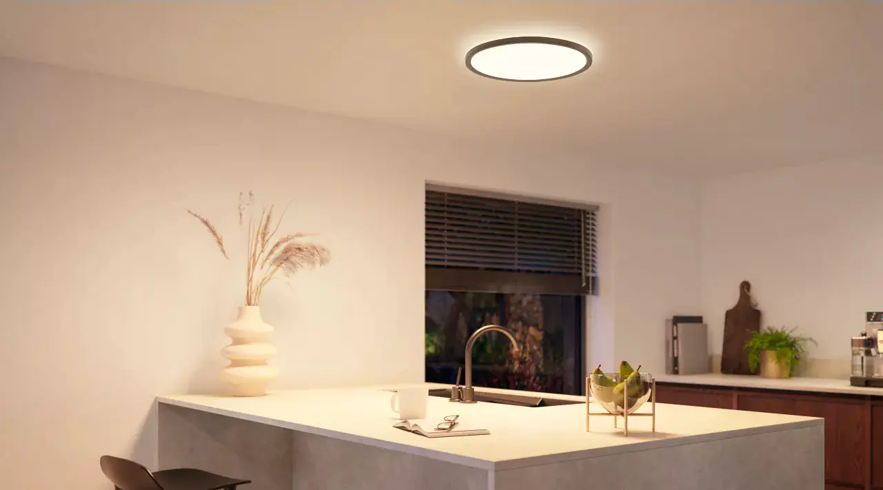 Philips Hue LED Deckenleuchte Tento rund schwarz 43 x 3 cm RGB Philips Hue LED Deckenleuchte Tento rund schwarz 43 x 3 cm RGB