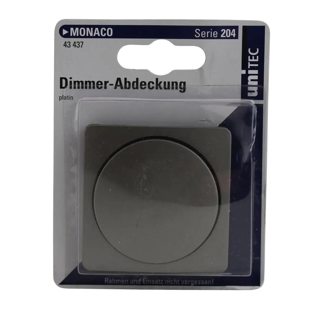 Unitec Dimmerabdeckung Monaco platin