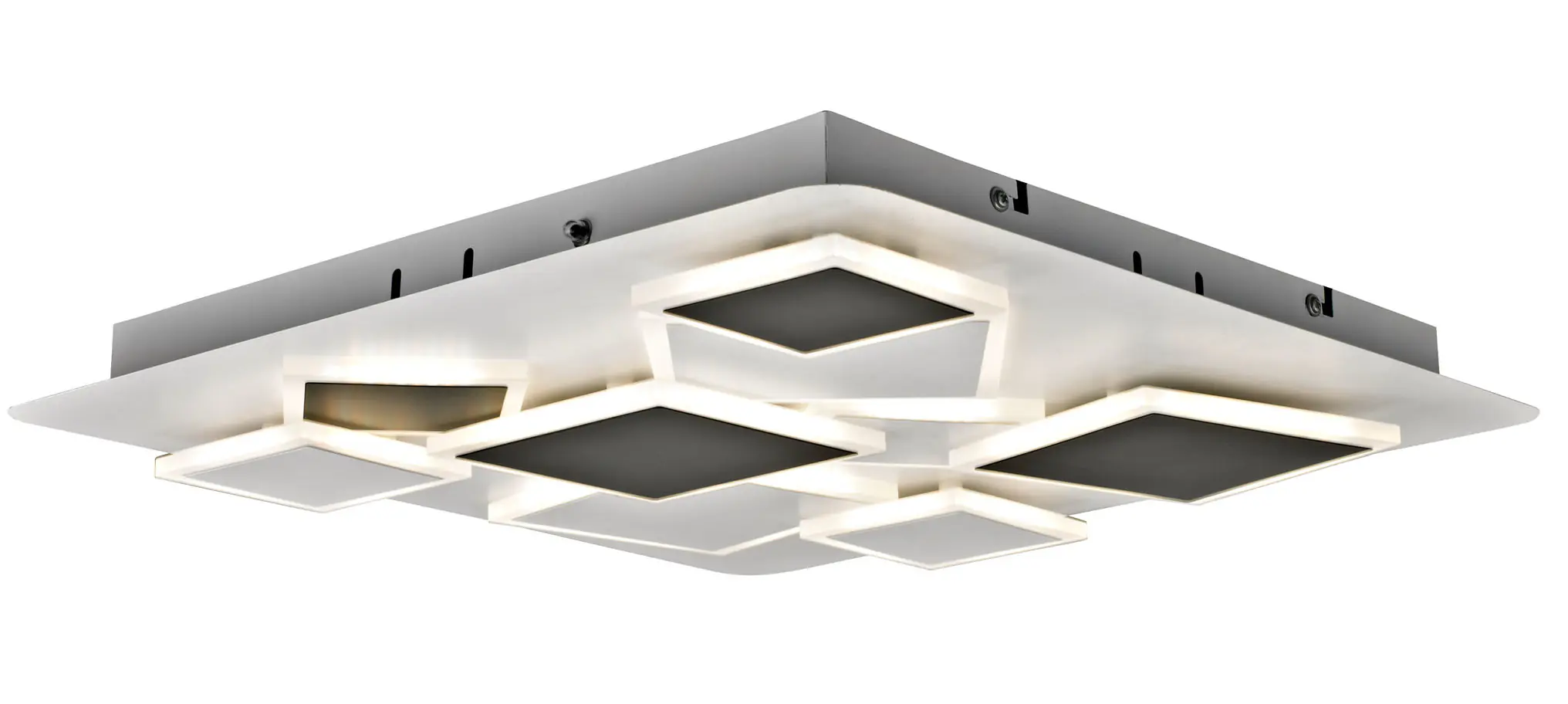 Light & More LED Deckenlampe Square 30W schwarz warmweiß-kaltweiß