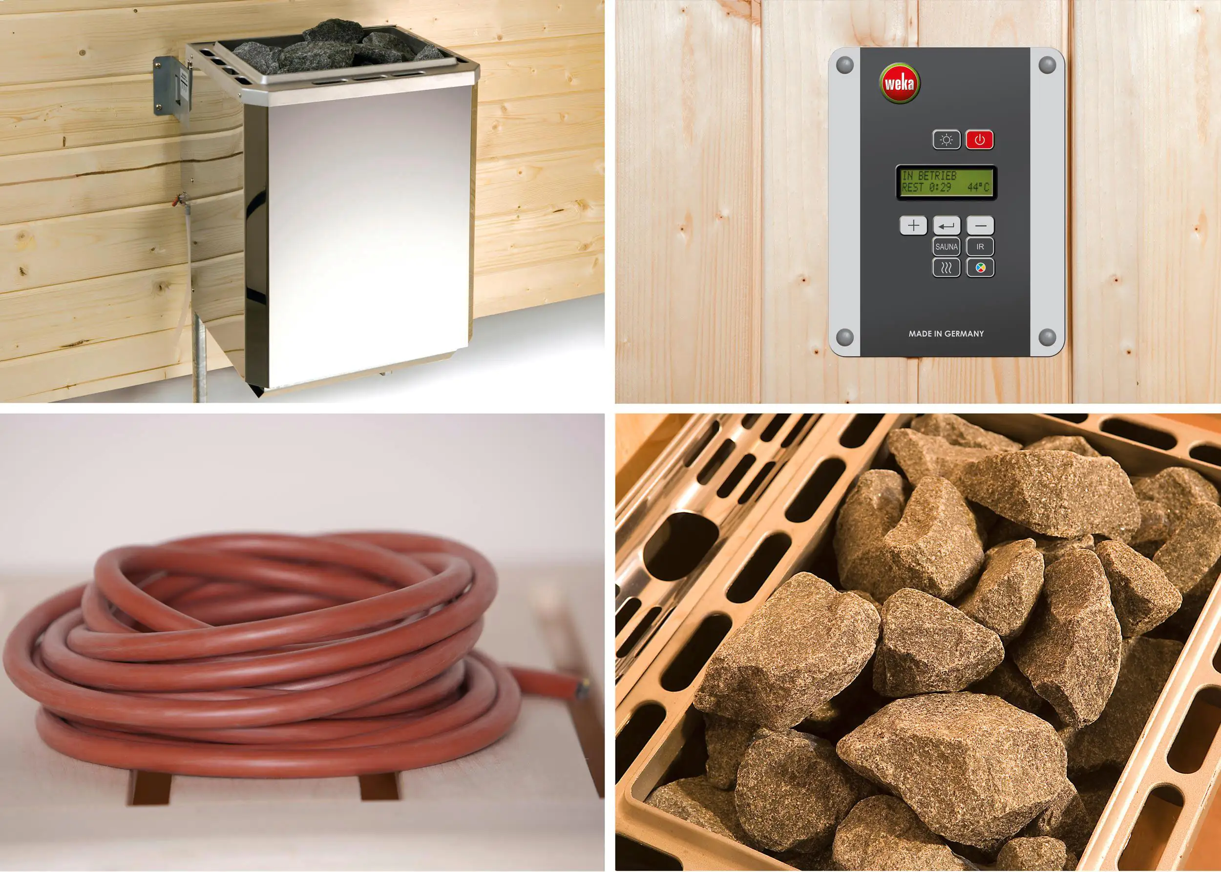Weka Element-Ecksauna Varberg 3 GTF OS mit Glastür Weka Element-Ecksauna Varberg 3 GTF OS mit Glastür