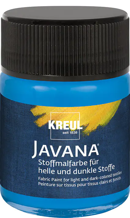 Kreul Javana Stoffmalfarbe für helle und dunkle Stoffe blau 50 ml