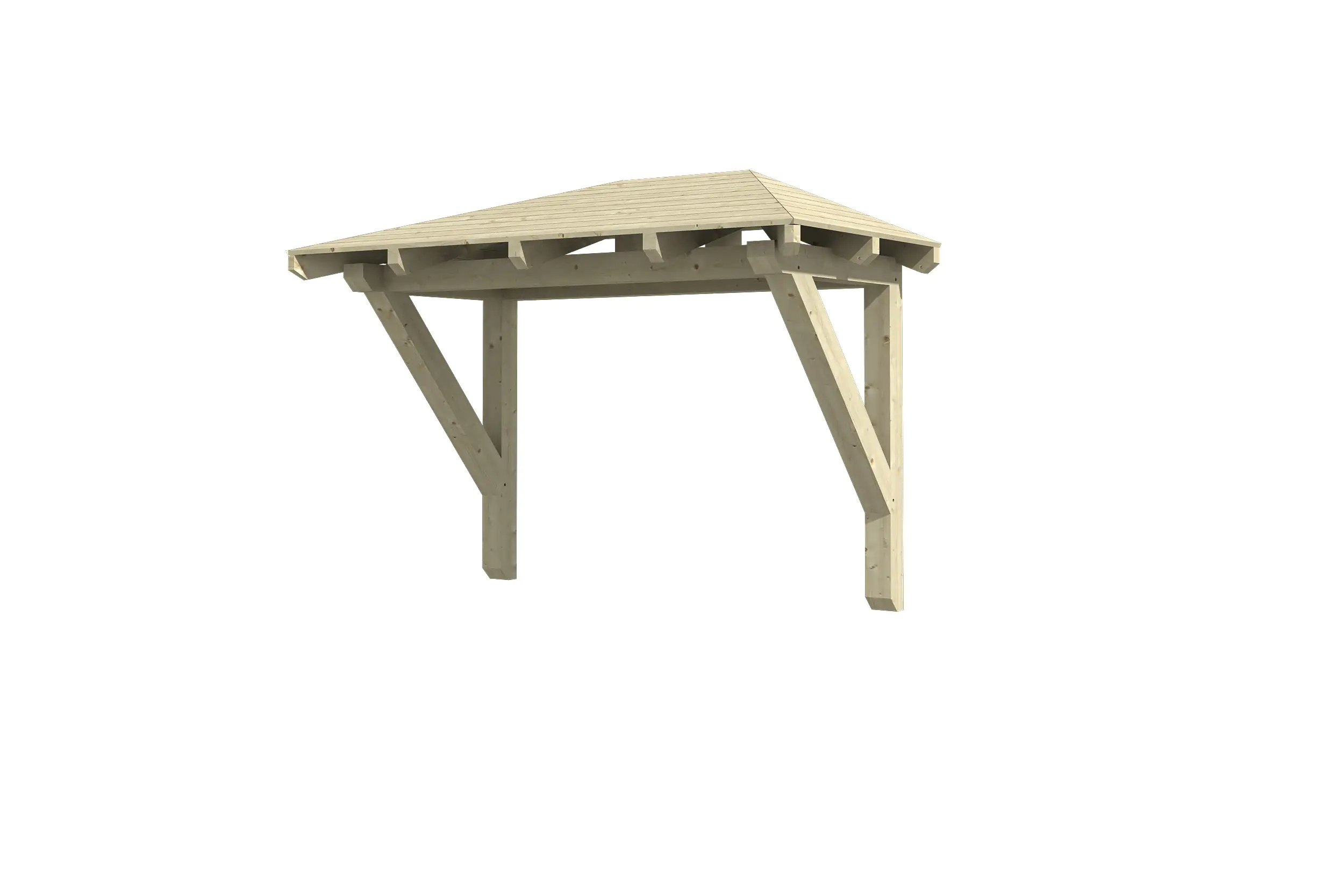 SKAN HOLZ Vordach Wismar Typ 1 258 x 126 cm, natur