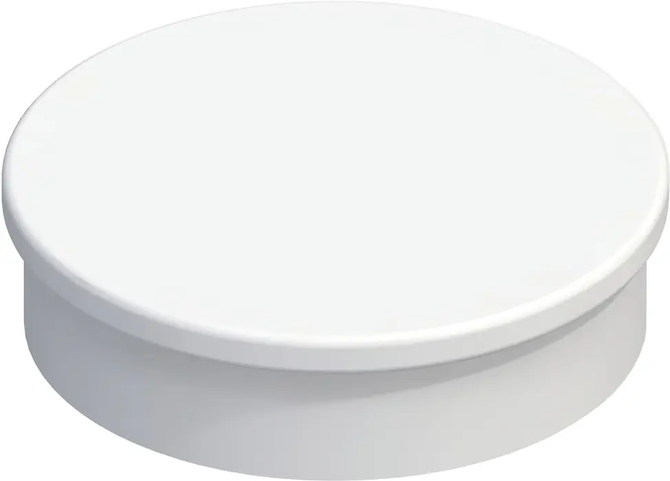 alfer Magnet 30 mm 30 mm Stahl beschichtet weiss