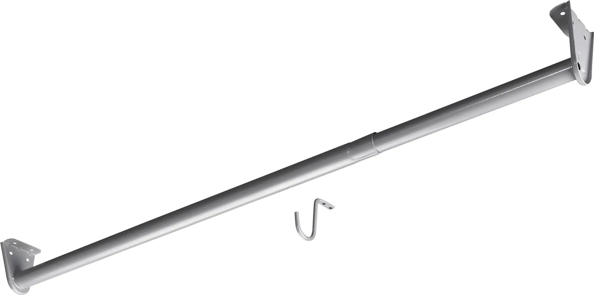 Hettich Schrankrohr Stahl verstellbar Ø 26 x 650 - 1200 mm silbergrau