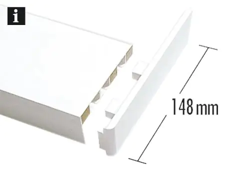 Gardinia Seitendeckel für Vorhangschiene P2Ü, weiß, 5 cm