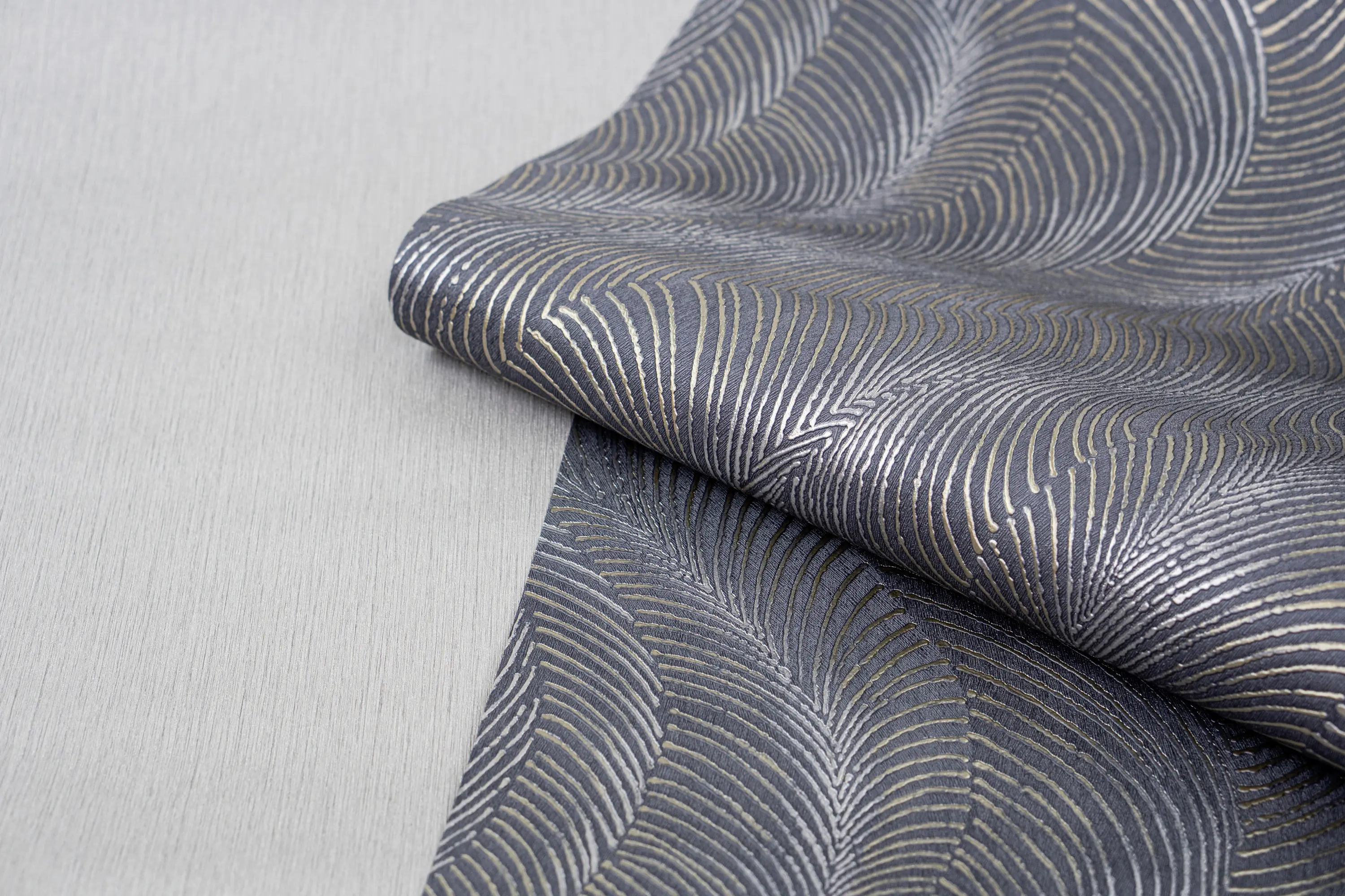 Rasch Vliestapete Wellen Incanto blau-taupe 10,05 x 0,53 m