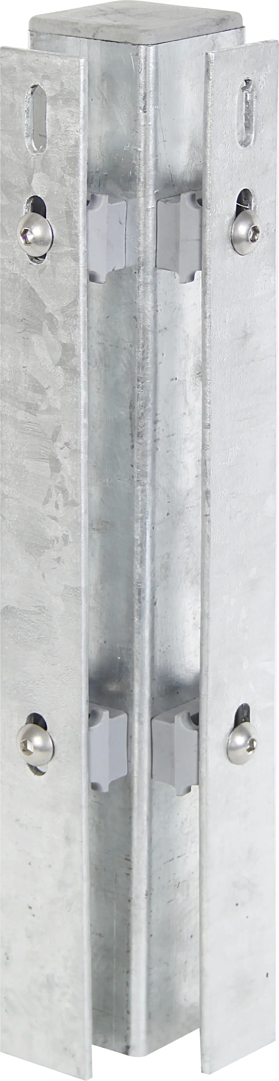 Alberts Eckpfosten mit Flacheisen 175 cm 60 x 60 mm feuerverzinkt