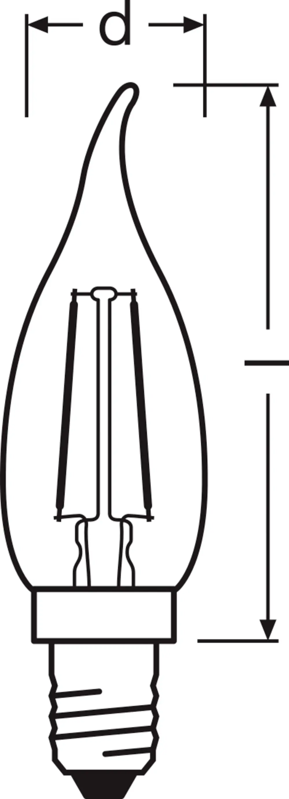 Osram LED Kerzenlampe Vintage E14 1,5 W warmweiß amber