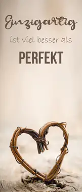 Deco-Canvas Bild - Perfektes Herz 30 x 70 cm