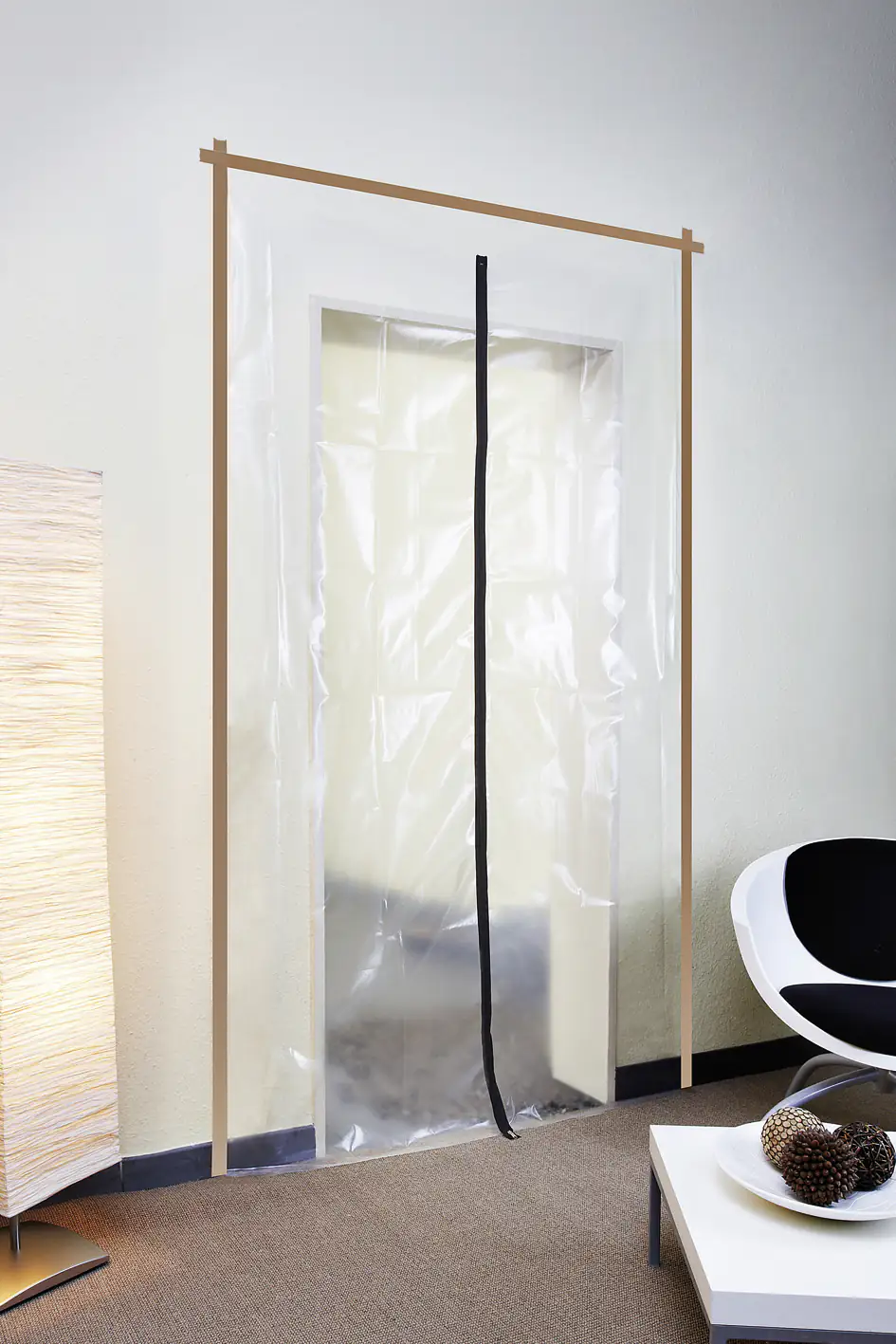 Wolfcraft Staubschutztür für Standardtüren 2,20 x 1,25 m