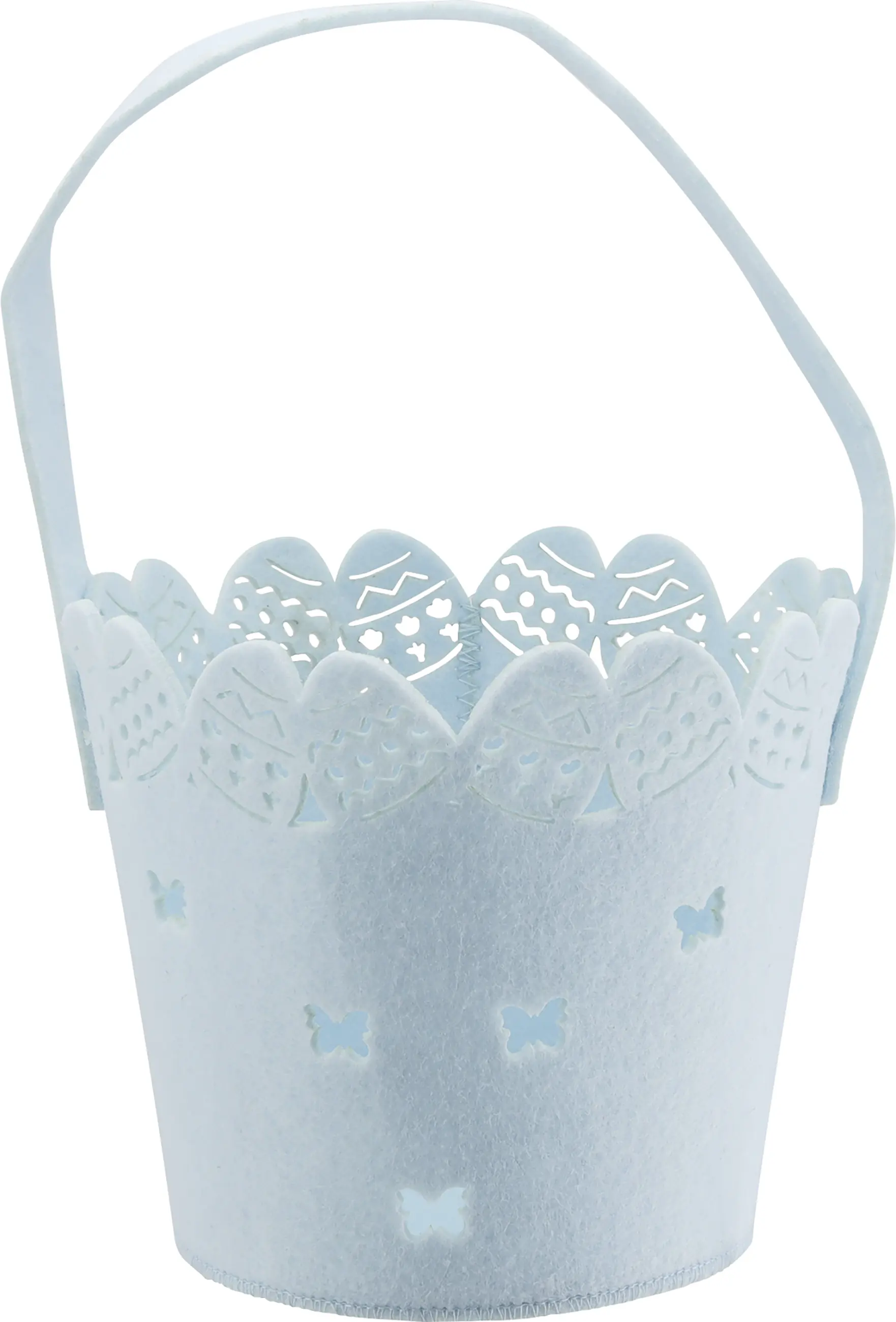 Osterdeko Korb 16,5 x 14 cm hellblau