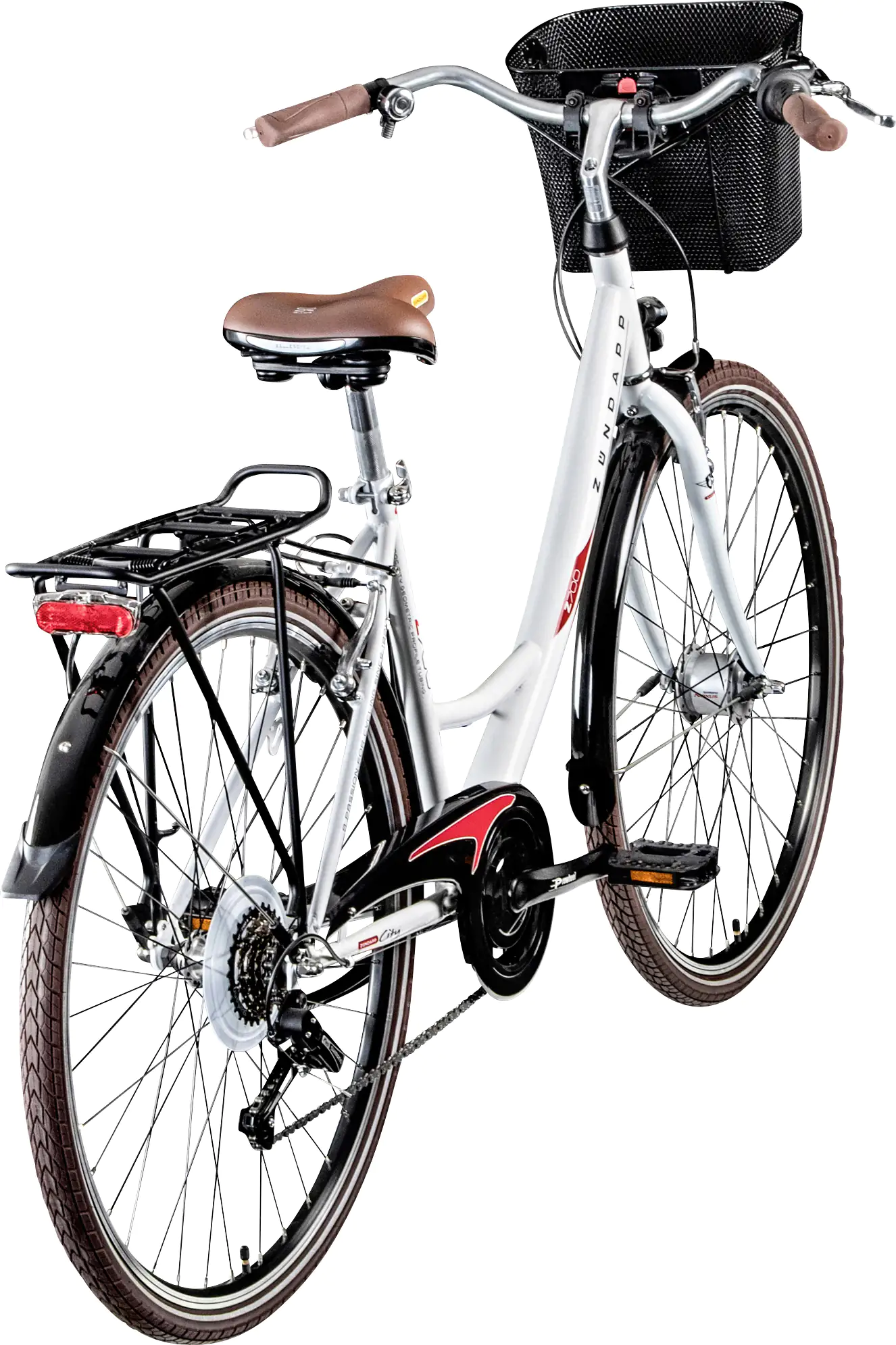 Zündapp Cityrad Z700 700c Damen 28 Zoll RH 46cm 6-Gang weiß rot Zündapp Cityrad Z700 700c Damen 28 Zoll RH 46cm 6-Gang weiß rot
