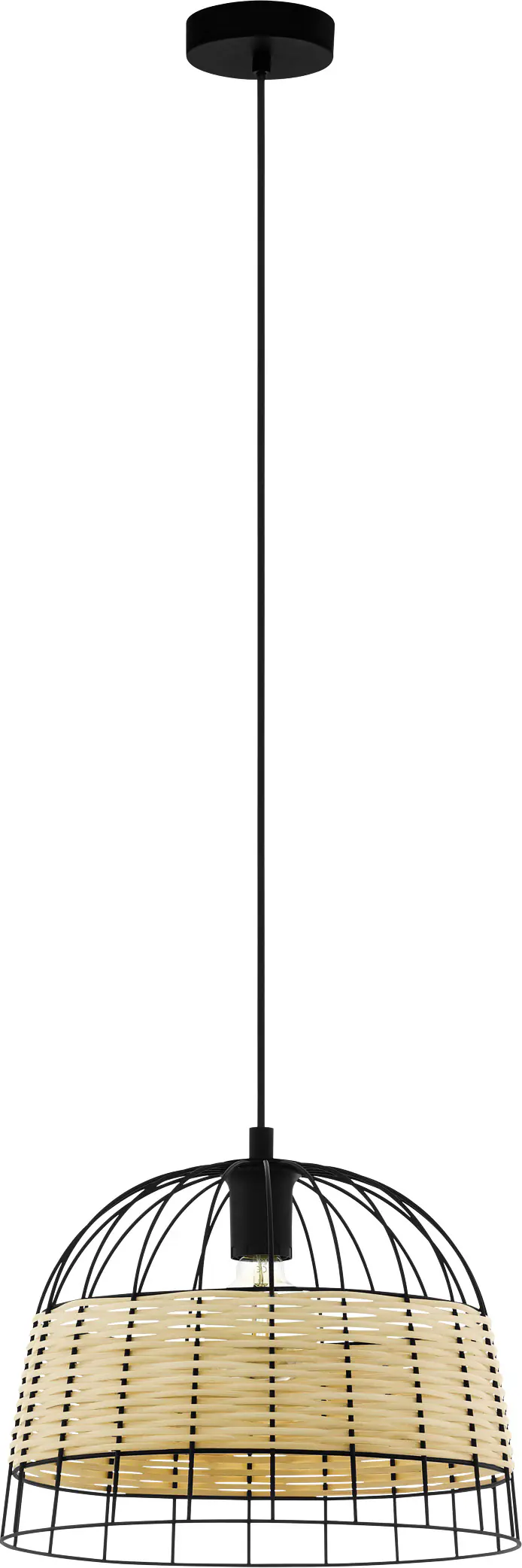 Eglo Pendelleuchte Anwick natur Ø 37 cm E27, max. 60 W