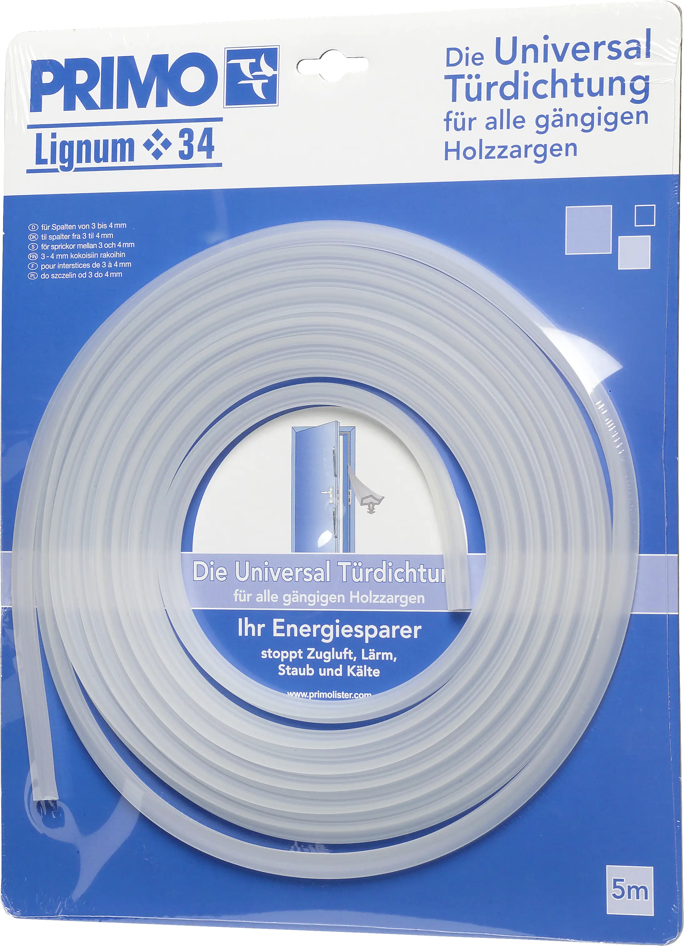 5709847081566_999079 Primo Universaldichtung Holzzarge Lignum 34 natur, 6 Meter