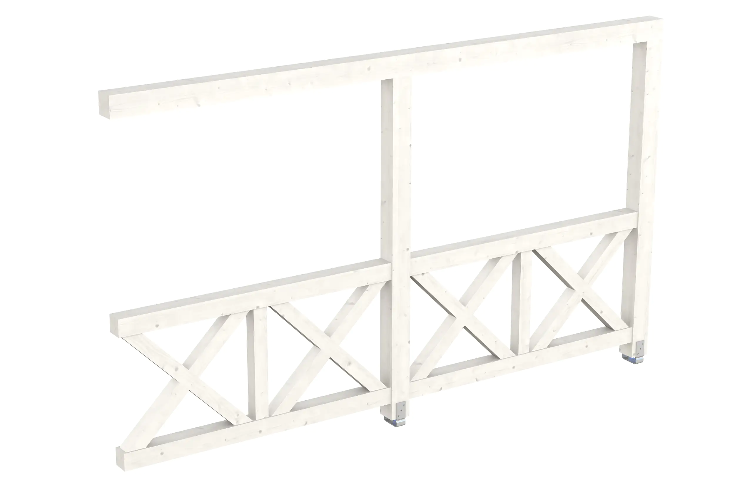 SKAN HOLZ Seitenwand Andreaskreuz (Wandanbau) 355 x 210 cm Fichte