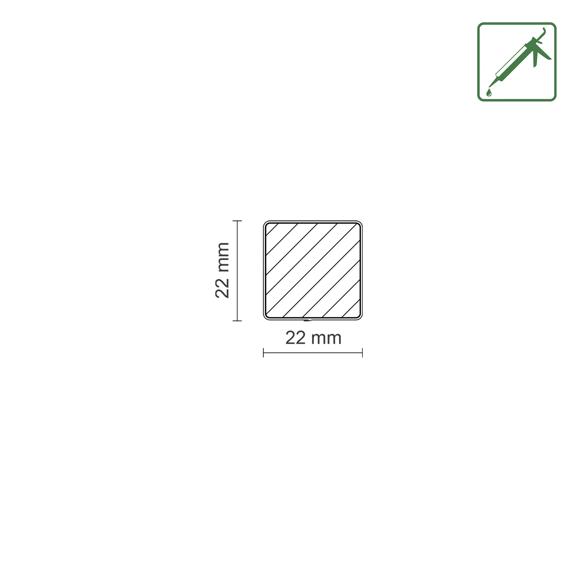 FN Neuhofer Eckenstäbchen SF250C 22 x 122 mm Sichtestrich hell  2 Stück