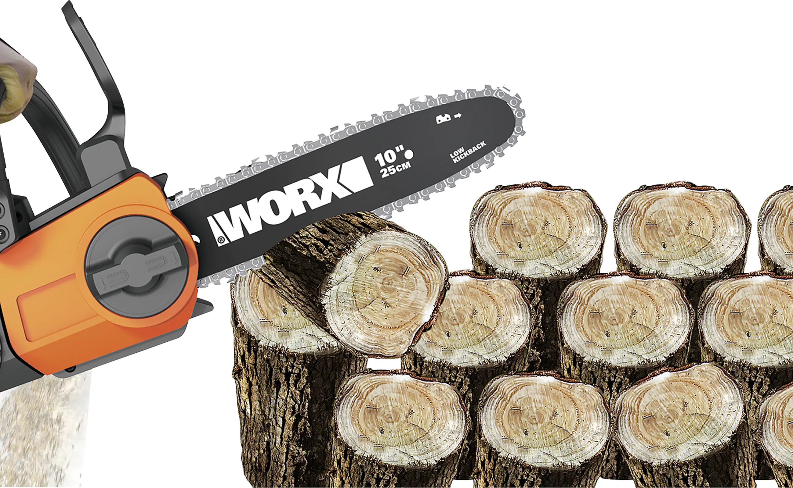 Worx Akku-Kettensäge WG322E.9 20 V 25 cm ohne Akku und Ladegerät Worx Akku-Kettensäge WG322E.9 20 V 25 cm ohne Akku und Ladegerät