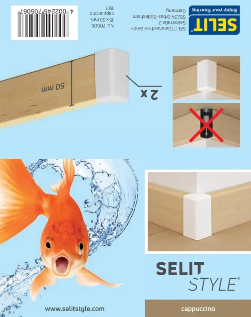 SELITSTYLE Endkappen capuccino Höhe 50 mm 2 Stück