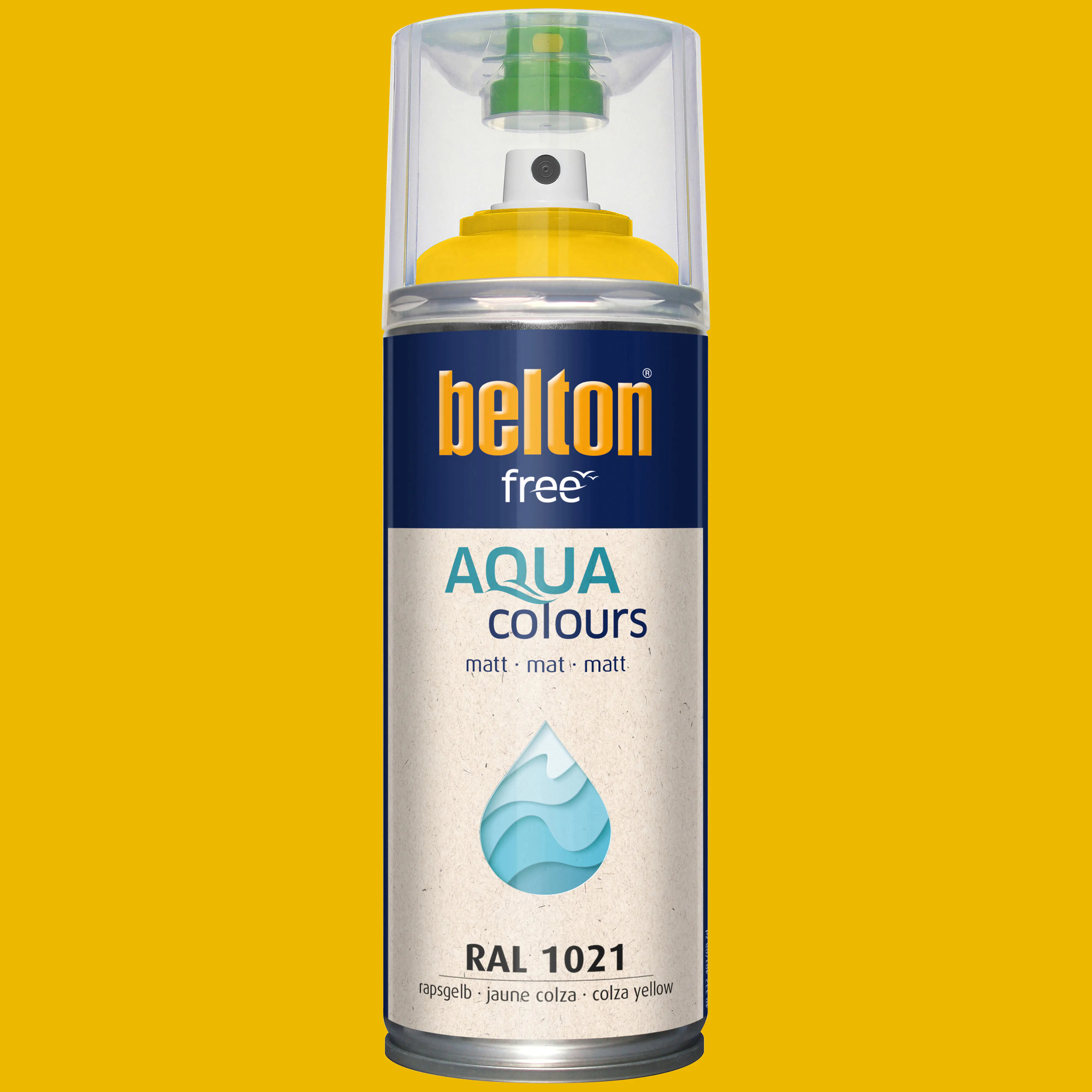 belton free Lackspray AQUAcolours 400 ml rapsgelb matt