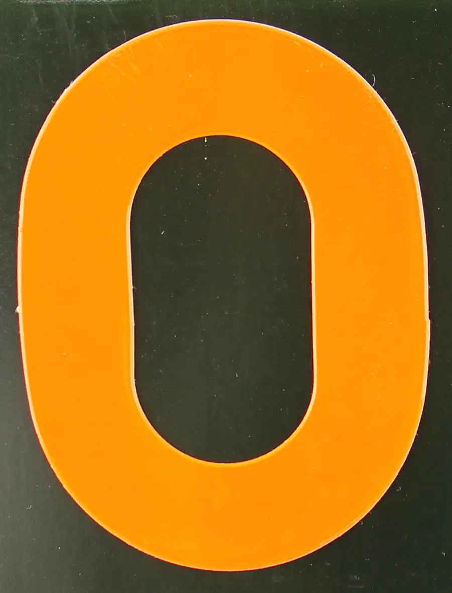 4004947548201 Conacord Reflektierende Klebezahl 0 orange 80 mm "0"