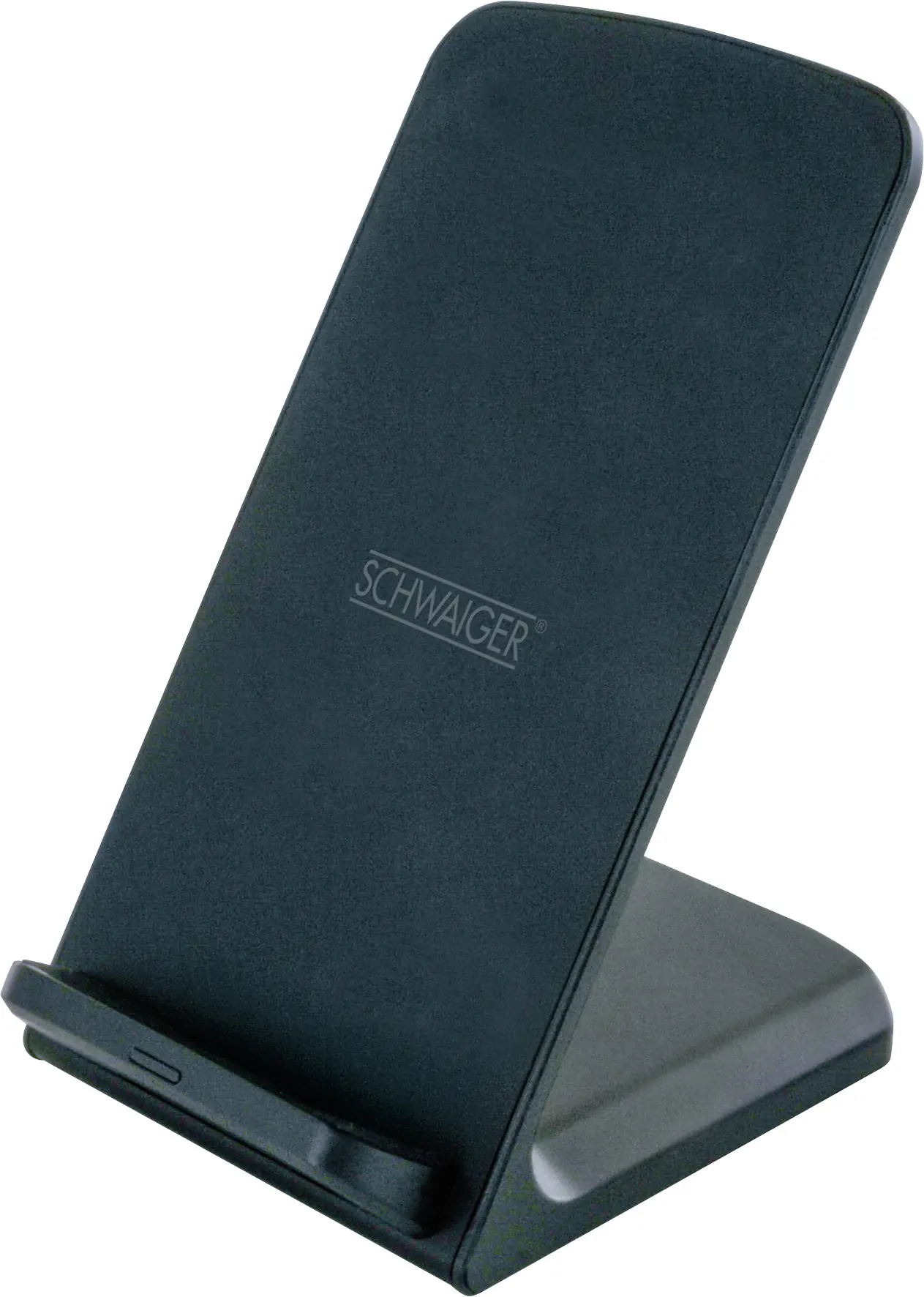 Schwaiger induktive QI Ladestation schwarz 7,5 / 10 Watt, USB Type C, Status LED