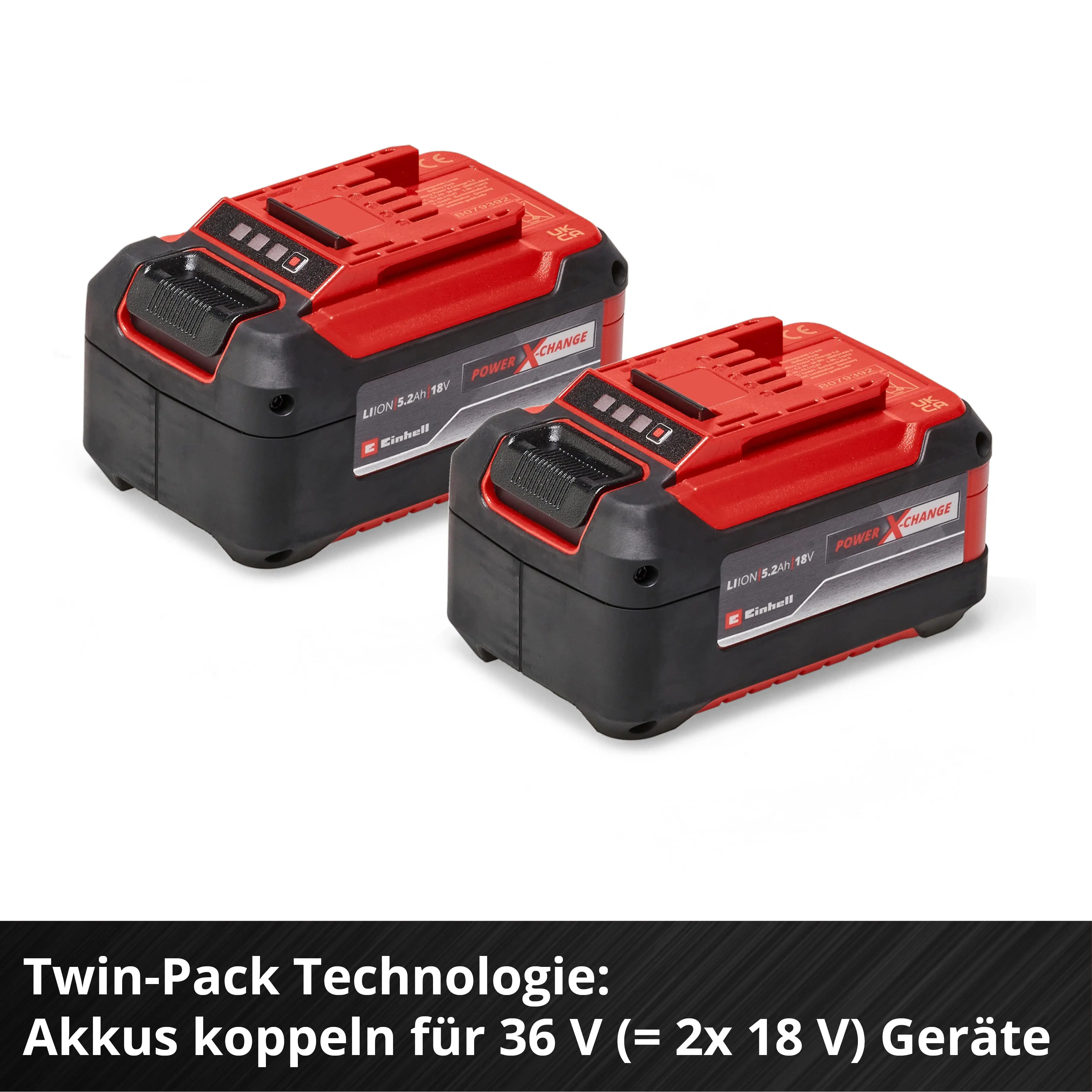 Einhell Akkus 18V 5,2Ah PXC-Twinpack
