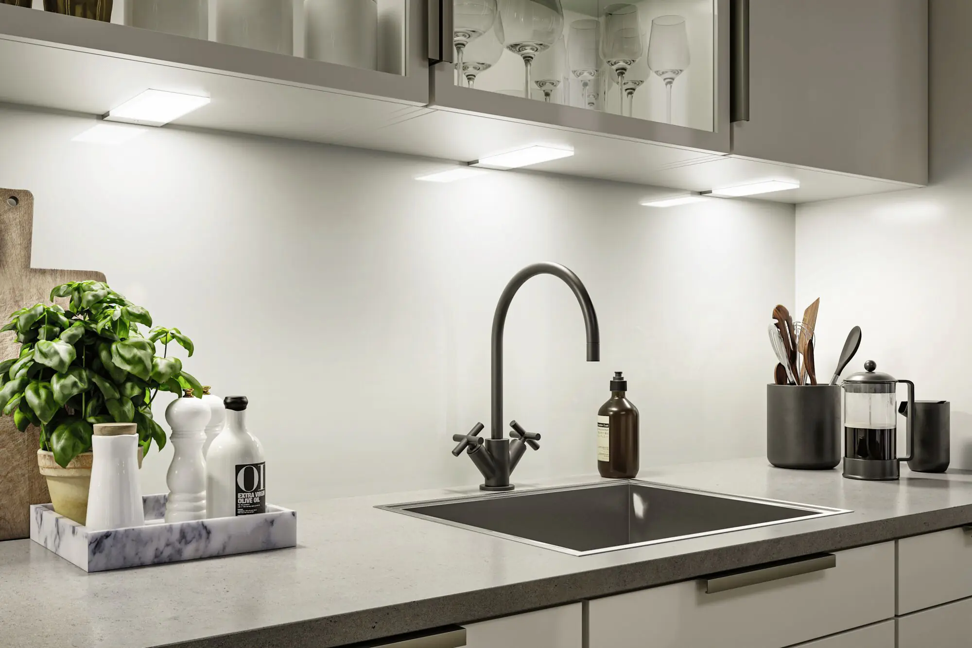 Paulmann LED Unterbauleuchte Bredo silber neutralweiß 3er Set