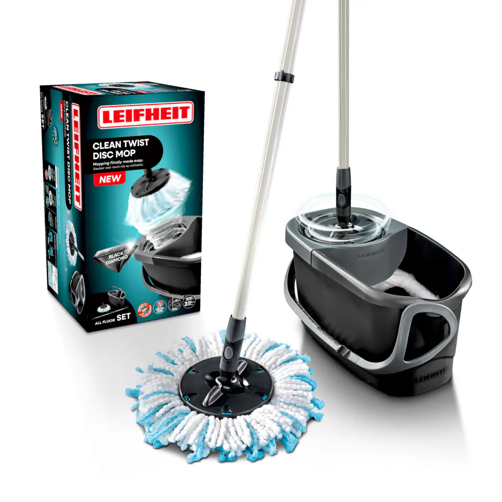 Leifheit Bodenwisch-Komplett-Set Clean Twist Disc Mop Ergo 31 cm black