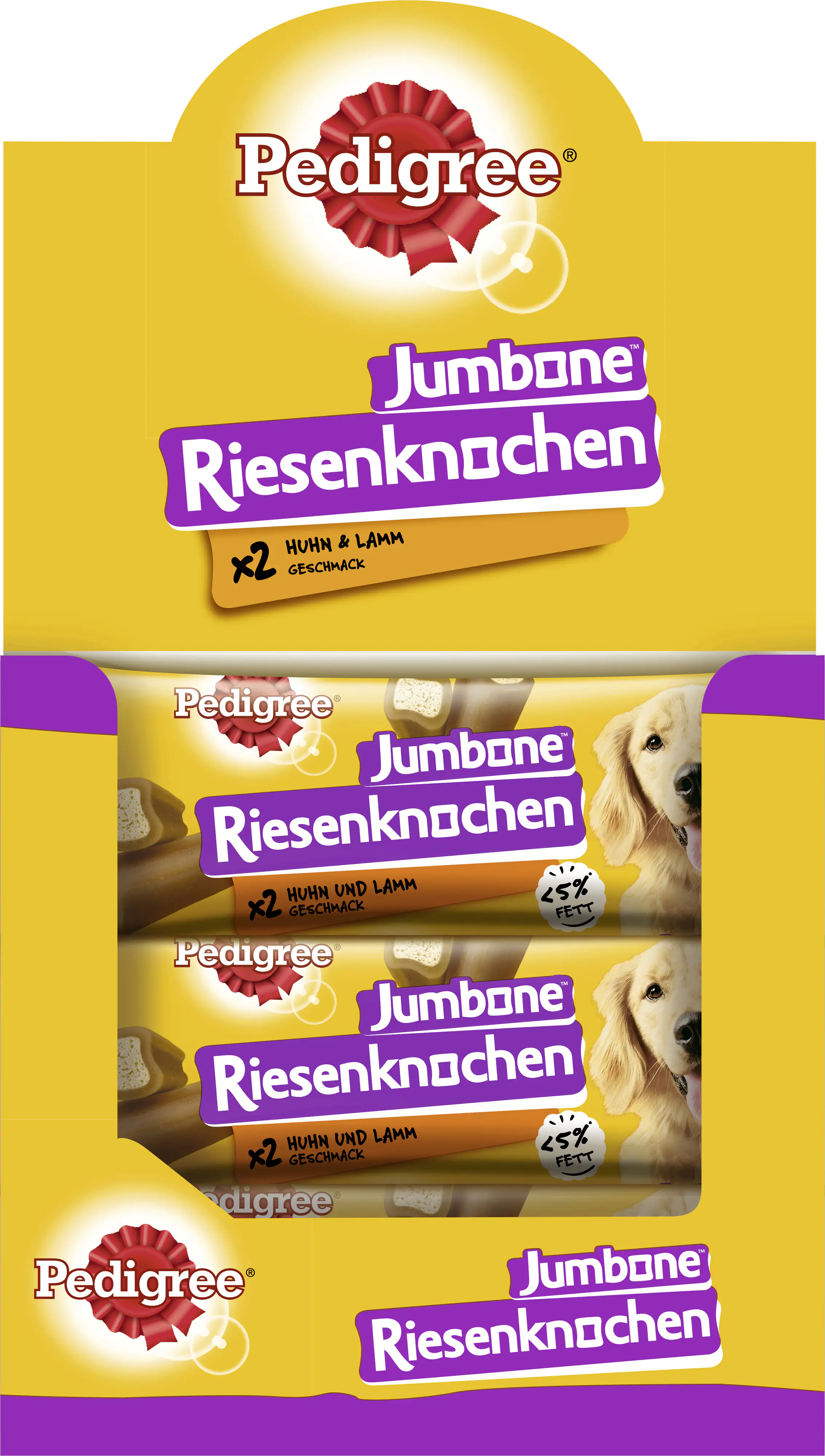Pedigree Hundesnack Jumbone Riesenknochen mit Huhn und Lamm