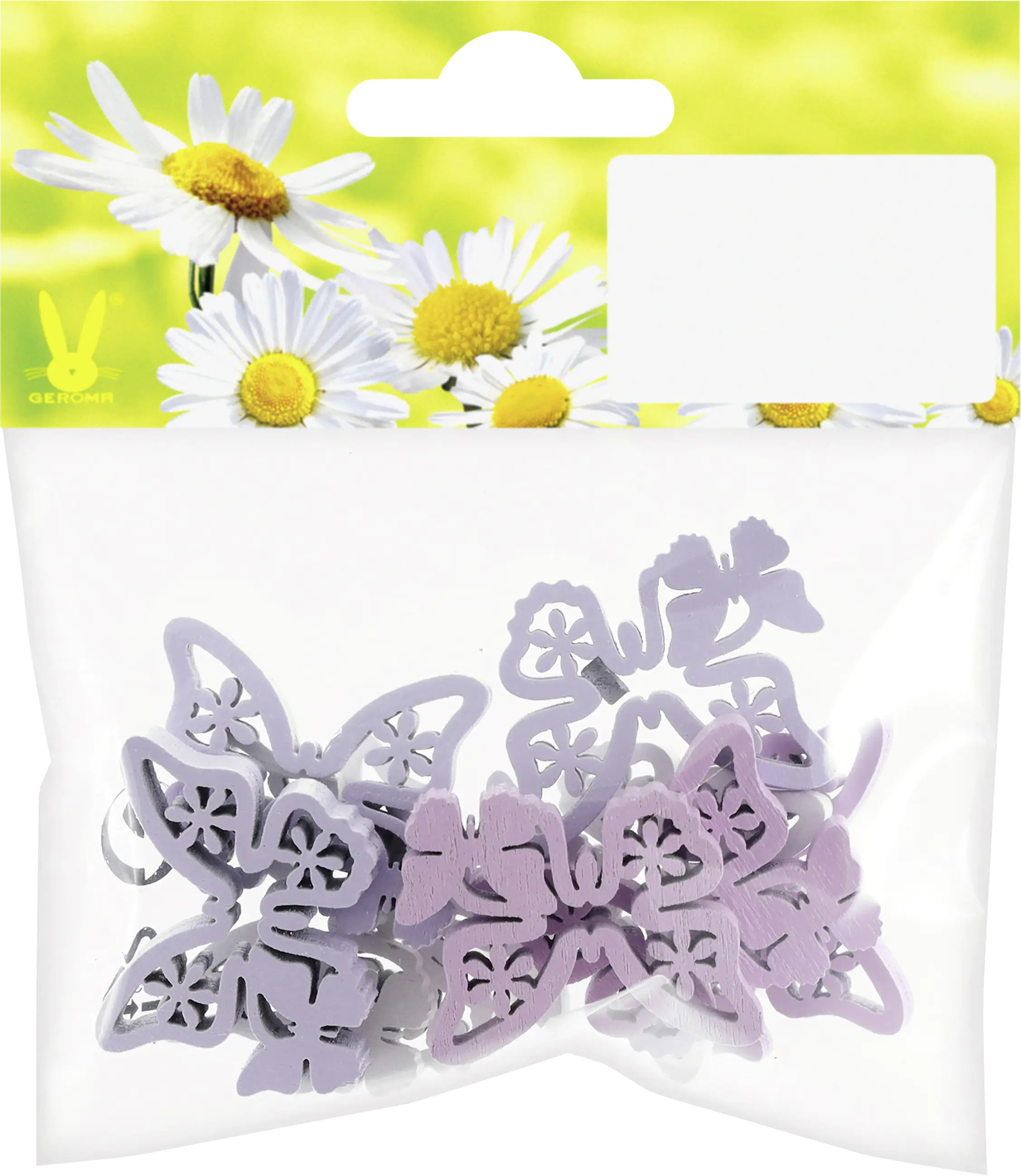 Streudeko Schmetterlinge Holz 3 x 2,5 cm 9 Stück pastell