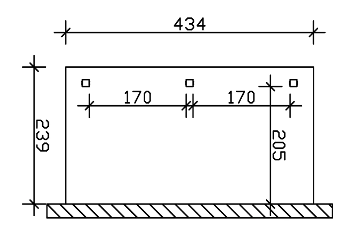 SKAN HOLZ Terrassenüberdachung Venezia 434 x 239 cm, Leimholz, natur