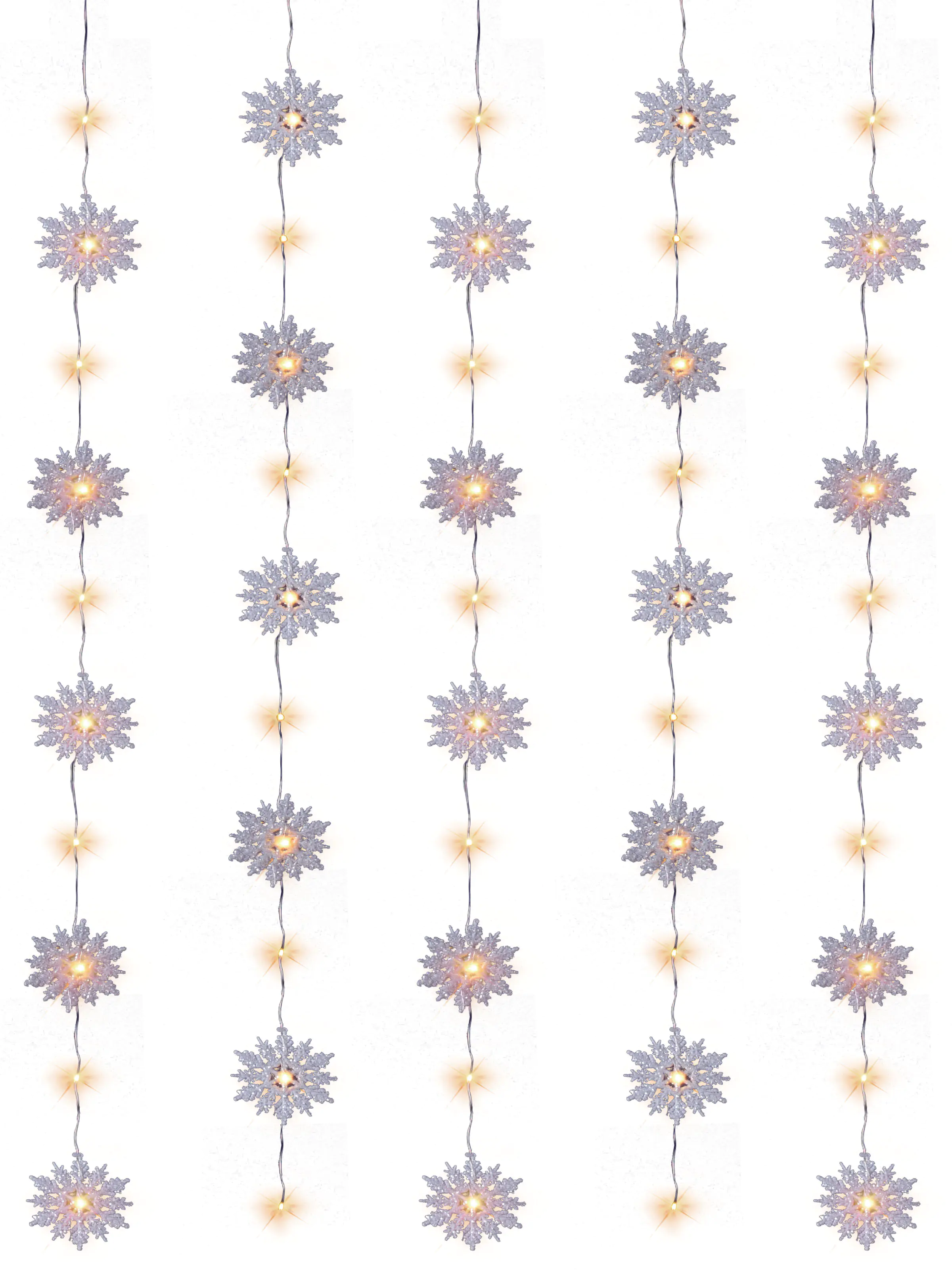 TrendLine LED-Lichtervorhang Schneeflocke Außen 60 x 150 cm warmweiß mit Timer TrendLine LED-Lichtervorhang Schneeflocke Außen 60 x 150 cm warmweiß mit Timer