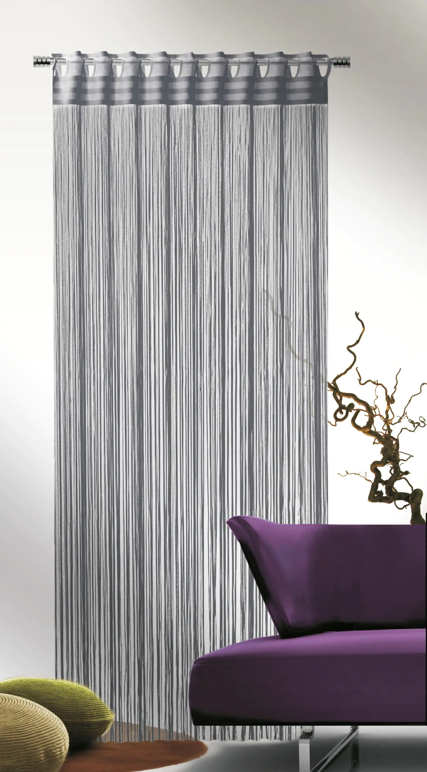 Neusser Collection Fadenstore graphit, 245 x 90 cm