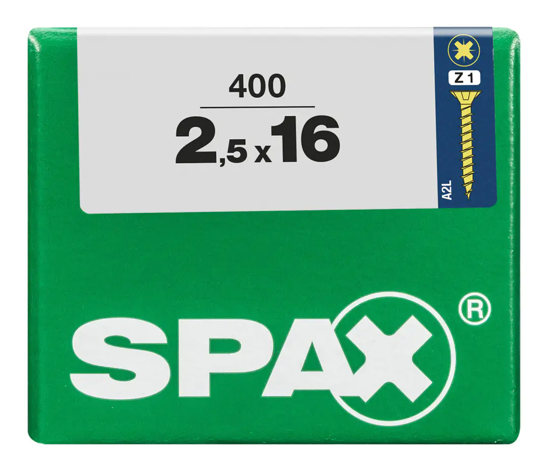 Spax Universalschrauben 2.5 x 16 mm PZ 1 - 400 Stk.