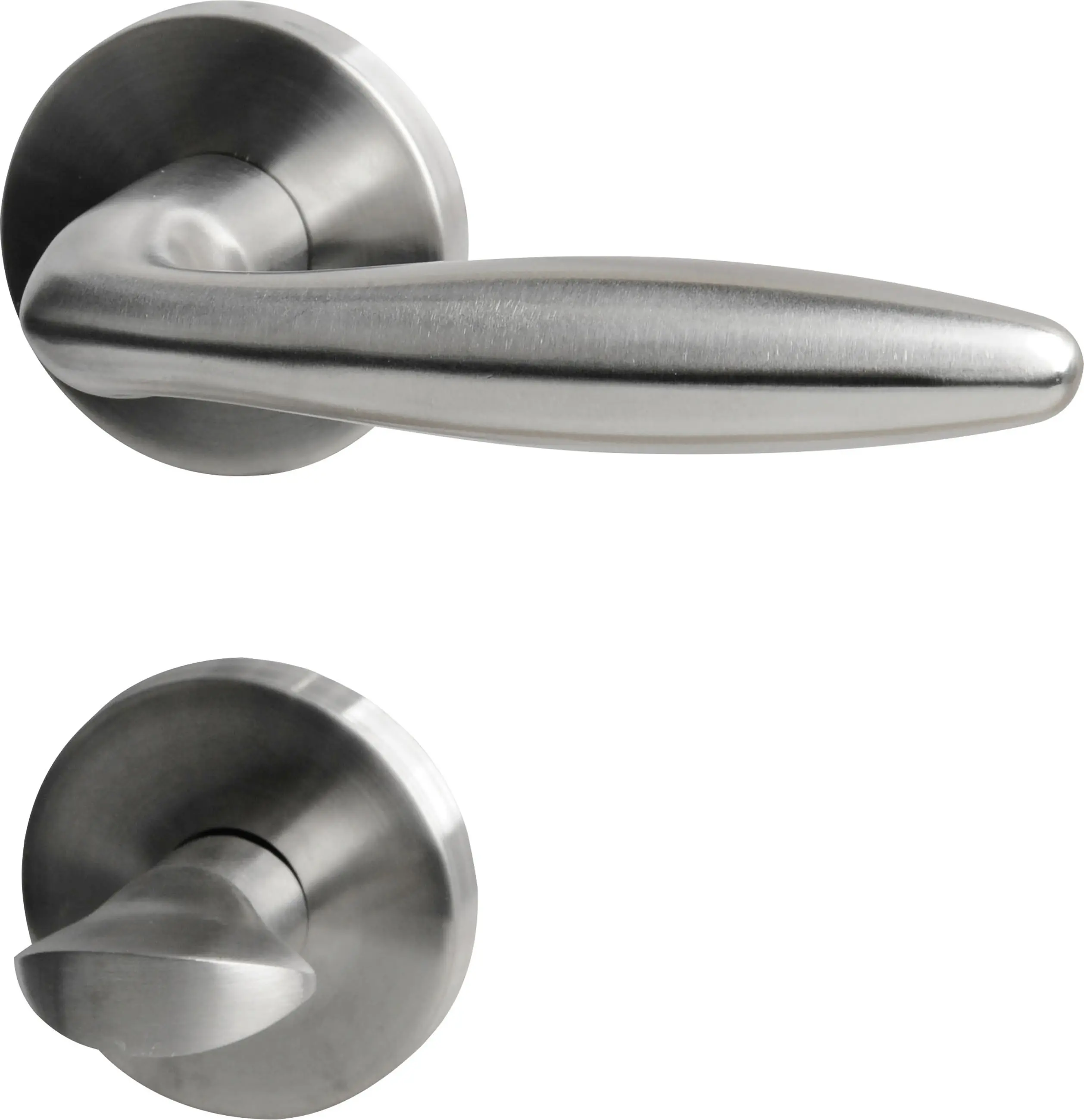Südmetall WC-Türgriff-Garnitur Rosette Alison Edelstahl satiniert silber Ø 55 mm 