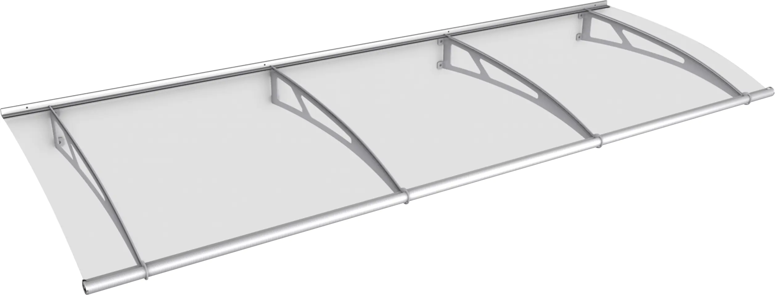 Gutta Vordach PT- L 2700 Edelstahl, Acrylglas klar
