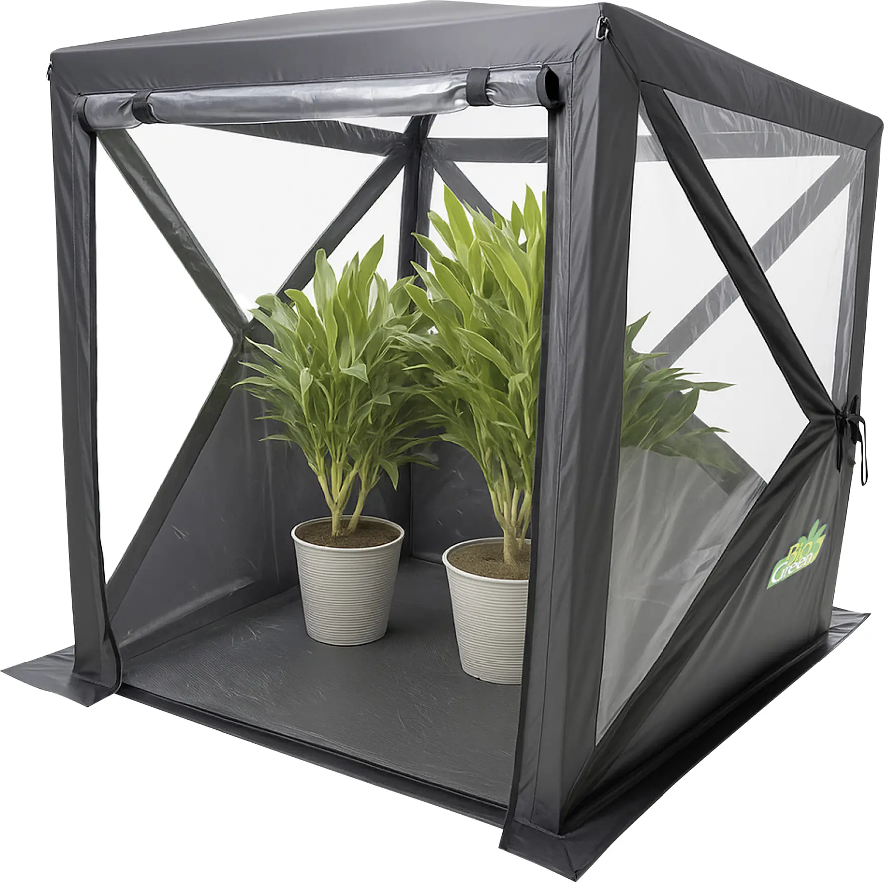 BioGreen Überwinterungszelt Pflanzen Alaska L Premium anthrazit 150 x 180 cm