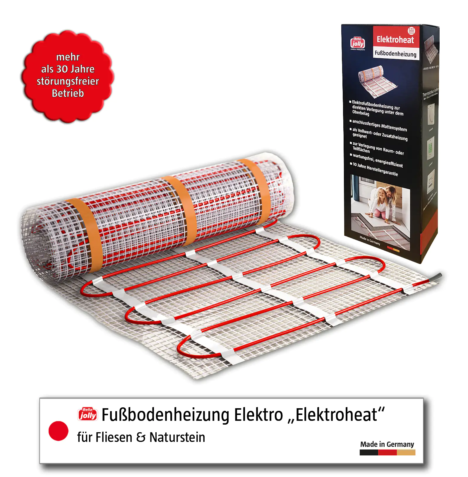 Jollytherm Fußbodenheizung Elektroheat 3m²  450 Watt